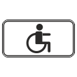 Дорожный знак 8.17 «Инвалиды» (металл 0,8 мм, III типоразмер: 450х900 мм, С/О пленка: тип А коммерческая)